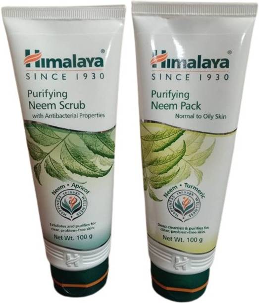 HIMALAYA Herbals Purifying Neem Pack (100g) & Purifying Neem Scrub (100g)