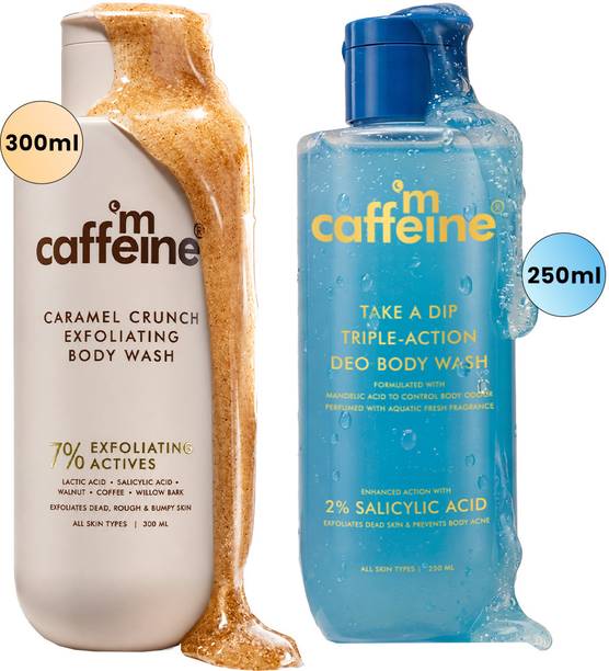 mCaffeine Smooth & Odour-Free Body Duo | Smoother Skin | Aqua-Fresh Fragrance