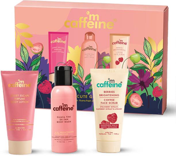 mCaffeine Berry Cute Glow Kit| Guava Tini, Sweet Escape & Berries Face Scrub