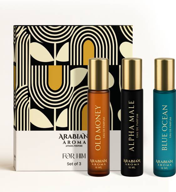 Arabian Aroma Perfume Gift Set for Him, Old Money, Alpha Male & Blue Ocean, Long Lasting | Premium Apparel Fragrance Gift Set,