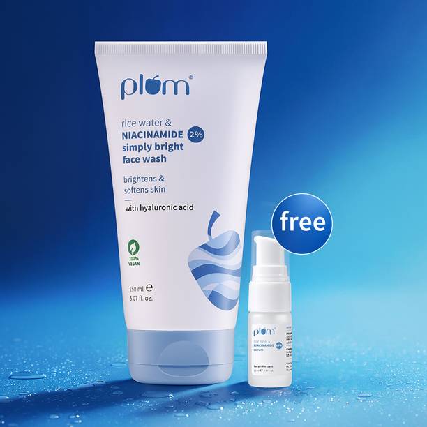 Plum Rice Water & 2% Niacinamide Dermat-tested, Facewash-150ml | For All Skin Ty