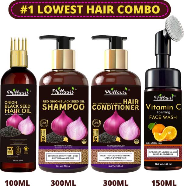 Phillauri Hair Care Kit, Hair Oil, Shampoo, Conditioner and Facewash Combo kit Price in India