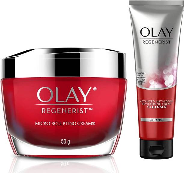 OLAY Regenerist Kit (Micro Sculpting Cream + Advanced Anti Ageing Revitalizing Cleanser)