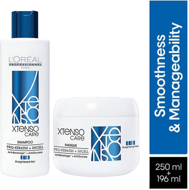 L'Oréal Professionnel X-Tenso Care Shampoo 250ml & Masque 196gms | For Salon Straightened Hair