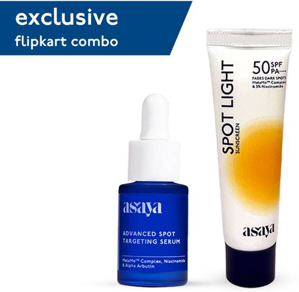 asaya Pigmentation Face Serum & SPF 50 Sunscreen for Men & Women, Combo Skin Care Kit
