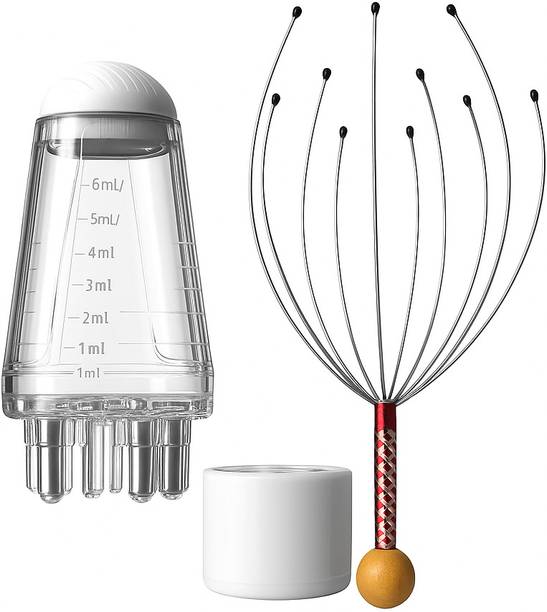 Kwaanie Hair Growth Care Combo Kit – Oil Applicator Bottle with Head & Scalp Massager