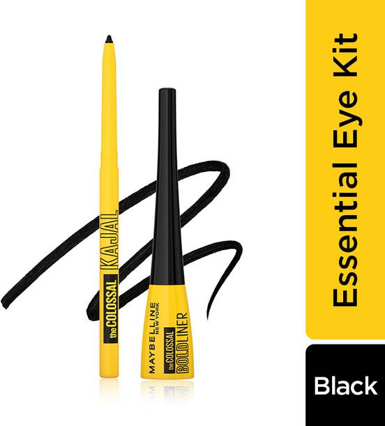 MAYBELLINE NEW YORK Colossal Bold Liner & Colossal Kajal - Eye Kit Combo, 3.35g (Pack of 2)