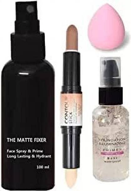 MISTY ALLE COMBO OF FIXER PRIMER HIGHLIGHTER AND PUFF
