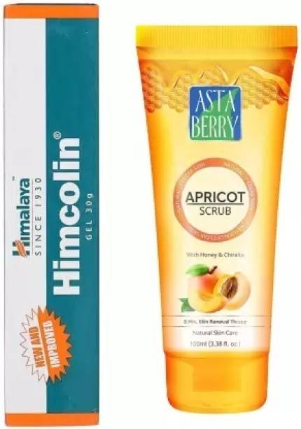 ASTABERRY FACE SCRUB 50ML WITH HIMCOLIN GEL 100 GR