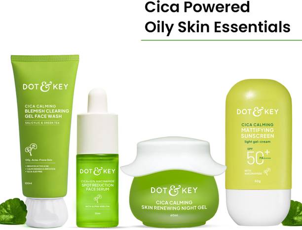 Dot & Key Cica Calming Skincare Combo For Oily, Acne Prone & Sensitive Skin