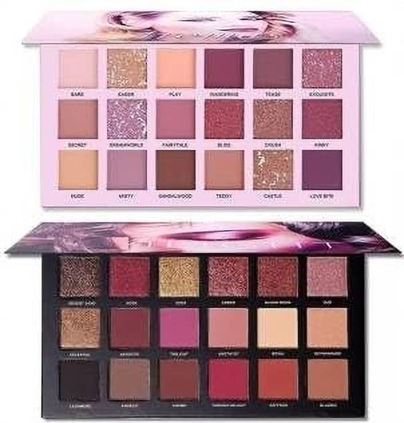 ZOXITAV Nude and Rose Gold Eyeshadow Palette Combo, Shimmery Finish