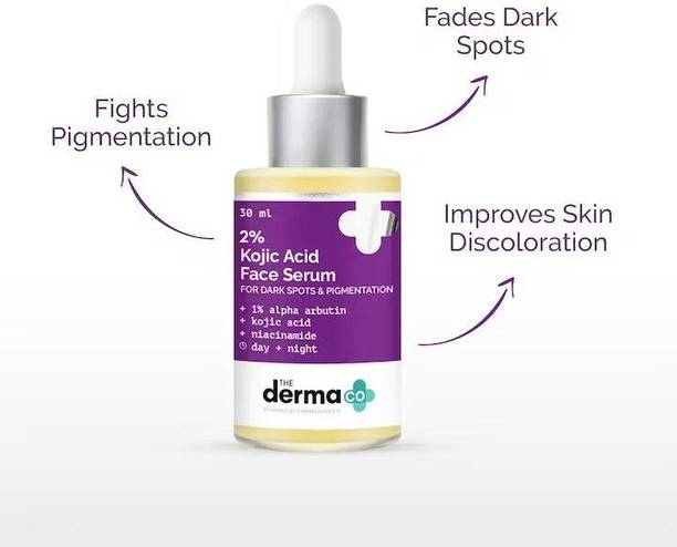 The Derma Co Essential Skin Care Combo- 1% Hyaluronic Acid Sunscreen 50g + 2% Kojic Acid Face Serum 30g | Treats Pigmentation Sun Protection