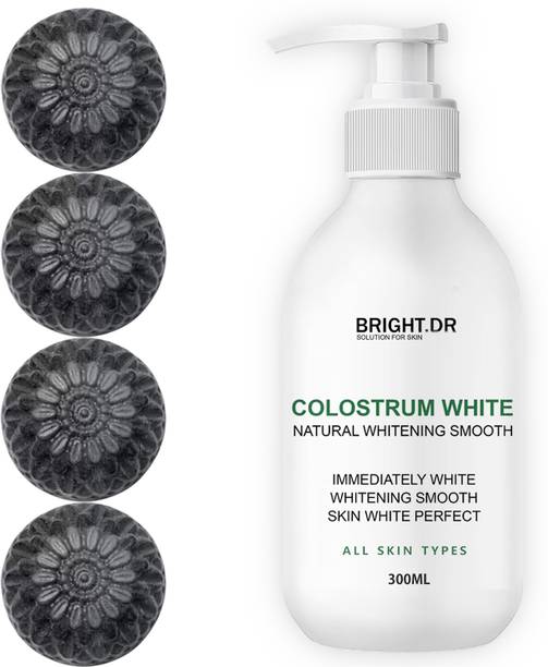 CHITAAKSH Activated Charcoal Bath Soap and KOREAN BEAUTY.DR - KOREA MILK WHITENING SHOWER GEL