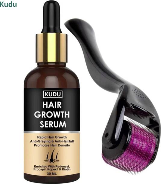 Kudu Advanced Serum - Redensyl, Biotin for Hair Growth with derma roller 02
