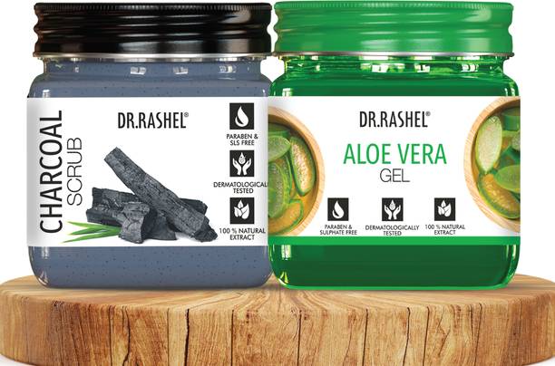 DR.RASHEL Aloe Vera Gel & Charcoal Scrub