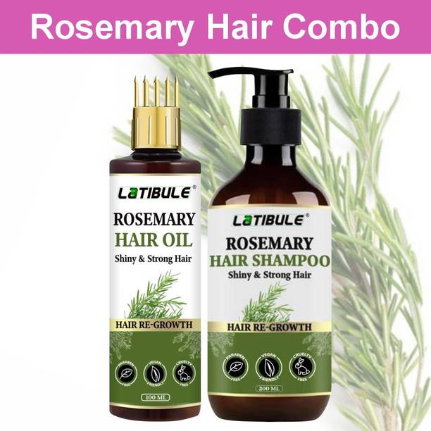 Latibule Rosemary Hair Care Combo Set of Shampoo and Hair Oil for Stronger Hair