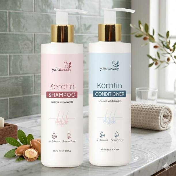 yutra beauty Shampoo 200ml And Keratin Smooth Therapy Conditioner 200ml combo