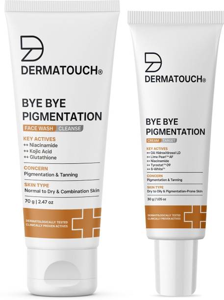 Dermatouch Bye Bye Pigmentation Combo | Pigmentation Removal Face Wash & Cream - 100G