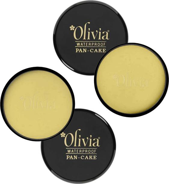 Olivia Waterproof Pan Cake 100% Waterproof Shimmering Finish Compact | 25g | Pack of 2 Compact