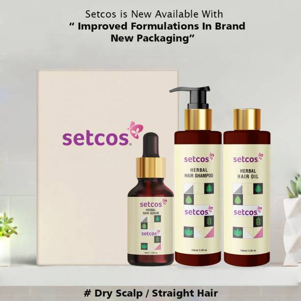 SETCOS Hair Growth Combo | Hair Fall Hair Oil | Hair Fall Shampoo | Hair Growth Serum | Normal Scalp - Dry Hair - 230ml Price in India