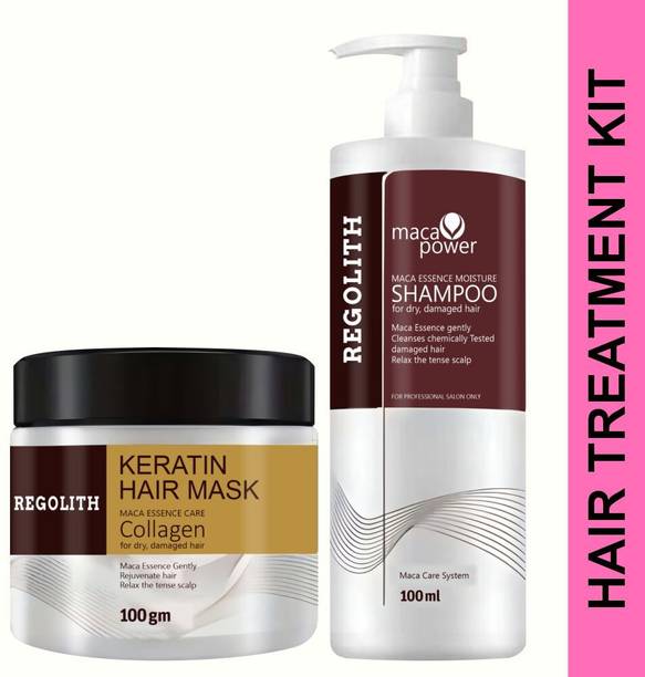Regolith Intense Hair Repair Treatment Set - Maca Moisture Shampoo & Keratin Hair Mask