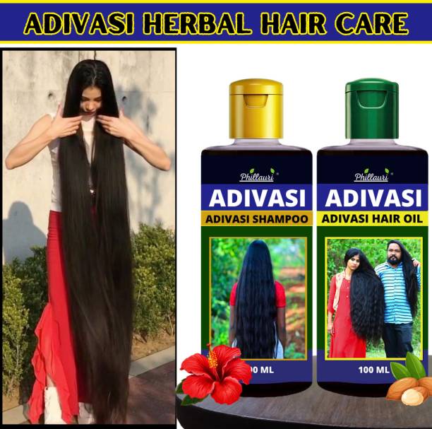 Phillauri Aadivasi organic Herbal hair oil & shampoo For Hair Norishment Healthy Scalp-Hair Growth