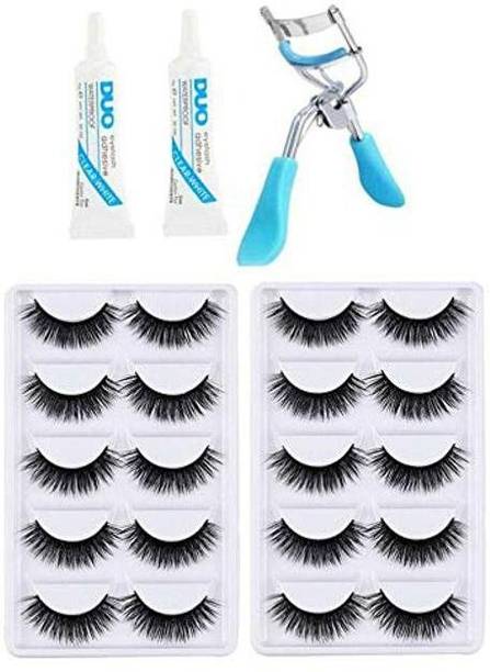 Pohok EYE CARE (10 EYELASH 3D WITH 2 EYE GLUE WITH 1 EYE CURLER )