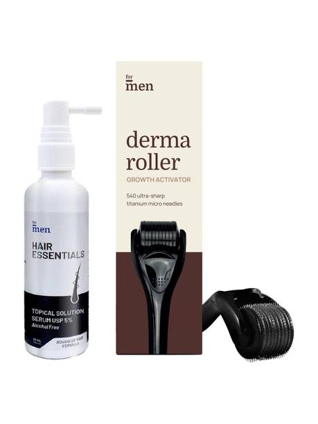 Formen Hair Serum with Derma Roller For Men | Reduce Hair Fall & Promote Hair Growth
