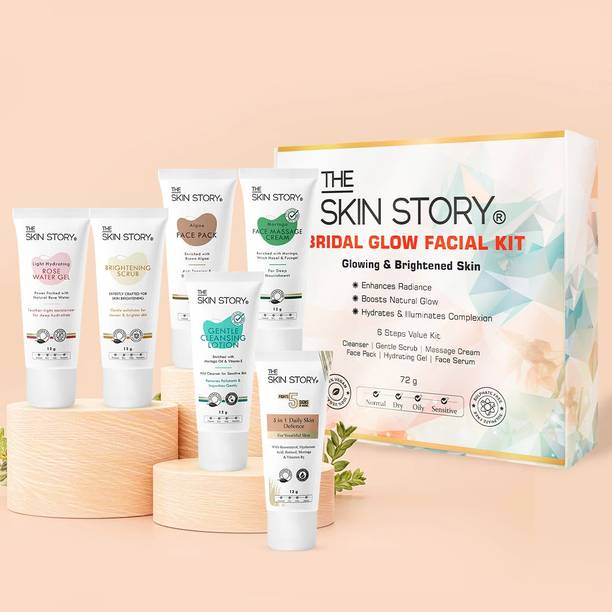 The Skin Story Bridal Glow Facial Kit for Women, Instant Glowing & Brightened Skin 72g