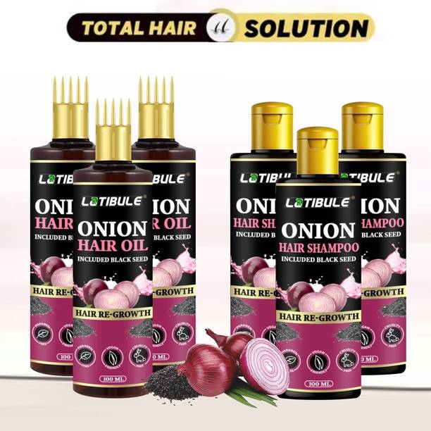 Latibule Onion Infused Scalp Treatment Oil and Hydrating Shampoo