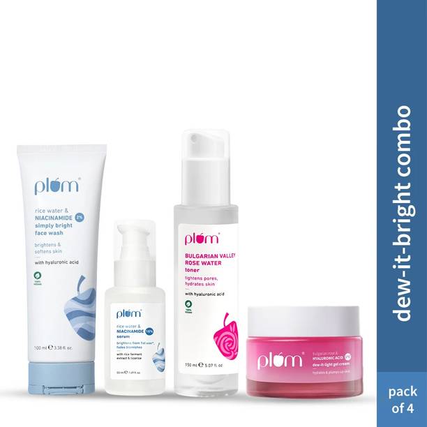 Plum Niacinamide & Hyaluronic Acid CTMS combo for Bright & Hydrated Skin - (350ml)