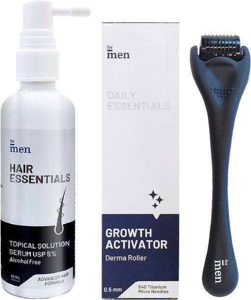 Formen Hair Serum with Derma Roller For Men | Reduce Hair Fall & Promote Hair Growth