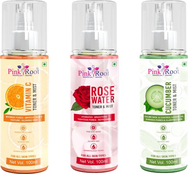 PINKROOT Rose Water & Vitamin C & Cucumber Toner & Mist Price in India