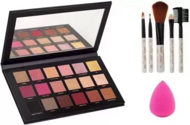 lately MAKEUP COMBO WITH EYESHADOW & MAKEUP BRUSH WITH PUFF