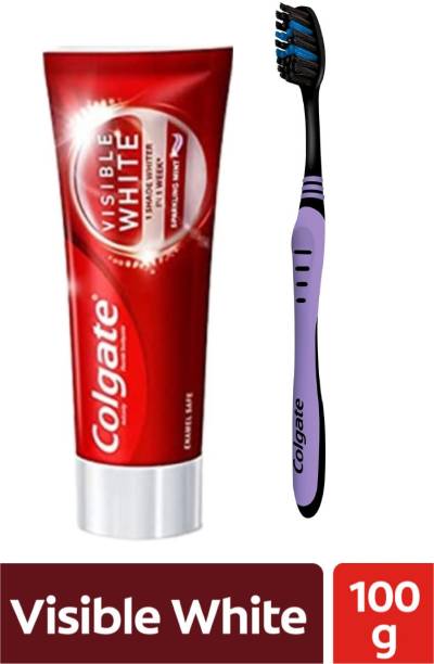 Colgate Visible white toothpaste 100g + Toothbrush , 1