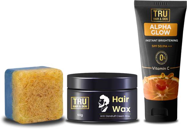 TRU HAIR RebelX 4-in-1 Ice Blast Scrub 100gm+Hairwax 50gm+Alphaglow 25ml