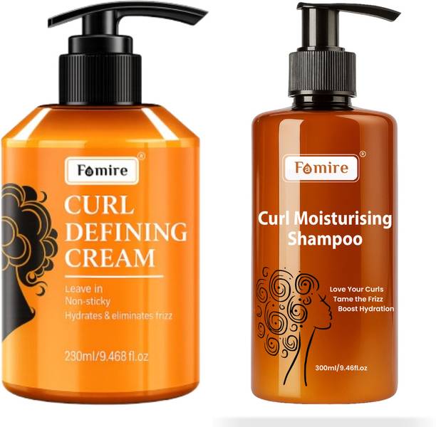 Famire Curl Defining Cream + Curl Moisturising Shampoo | Frizz Control & Deep Hydration Hair Cream