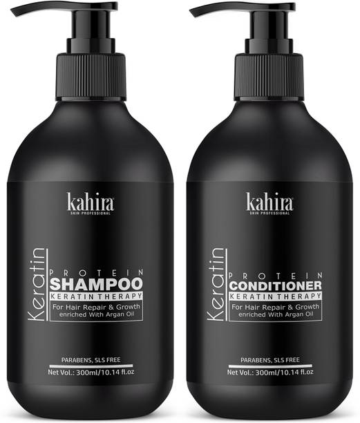 Kahira Keratin Protein Shampoo & Conditioner will adequately moisturize your hair