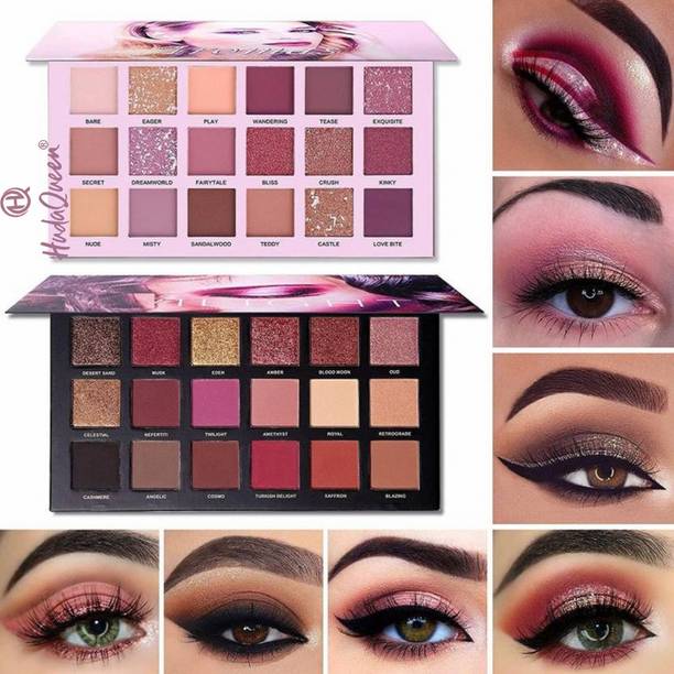 HUDA QUEEN Nude Rose Gold Dual Palette 36 Colors for Everyday and Party Use