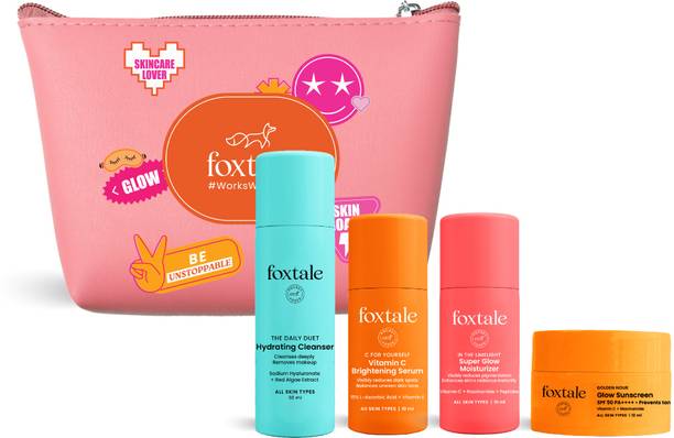 Foxtale On the Glow Travel Kit | Cleanse, Brighten, Hydrate & Protect