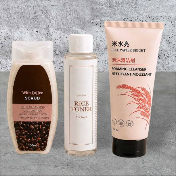 SUBHMUN 3 Step Skincare Combo – Cleanse, Tone and Exfoliate