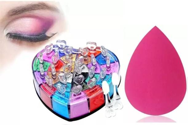 lately 12COLORS SHIMMER GLITTER / EYESHDOW / EYES GLITTER WITH BLENDER PUFF