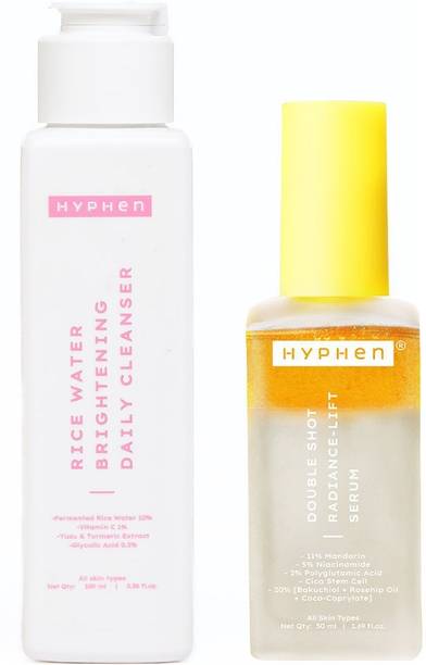 HYPHEN Double Brightening Cleanse & Treat Combo | Face Wash & Serum