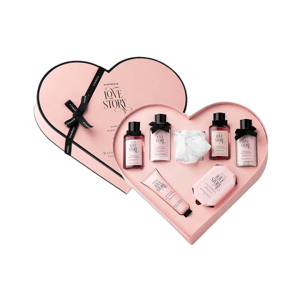 KIMIRICA Love Story Moment Valentine Gift Set For Women & Men | Luxury Bath and Body Care Set