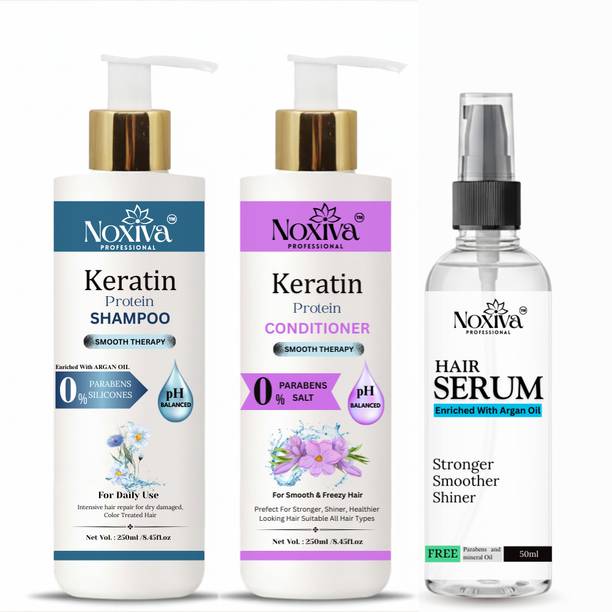 NOXIVA Keratin Shampoo & Keratin Conditioner With Hair Serum