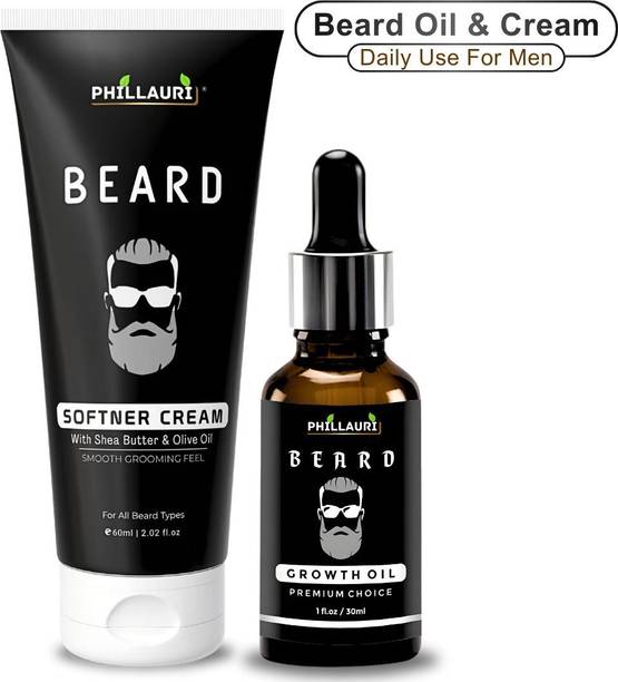 Phillauri Daily Beard Care Combo with Beard Grooming Oil and Cream