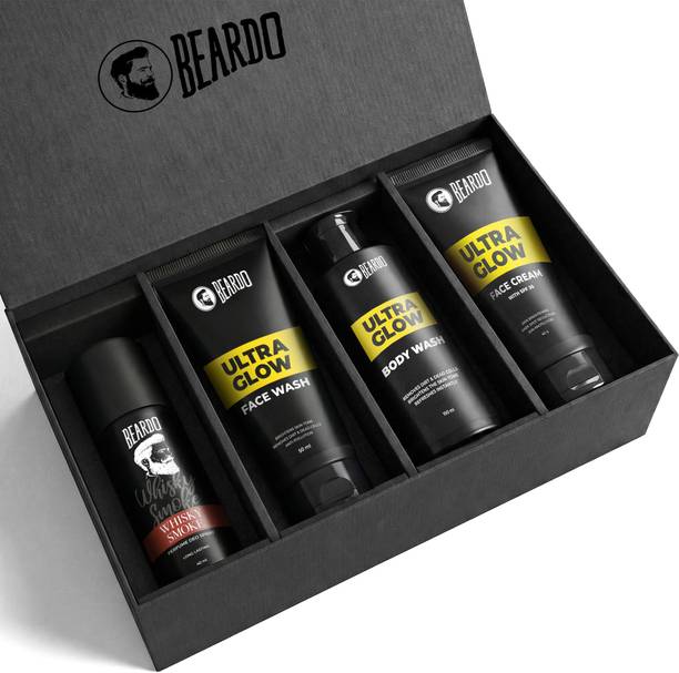 BEARDO Ultimate Glow up Kit | Ultraglow Face Wash, Body Wash & Face Cream and Men Deo