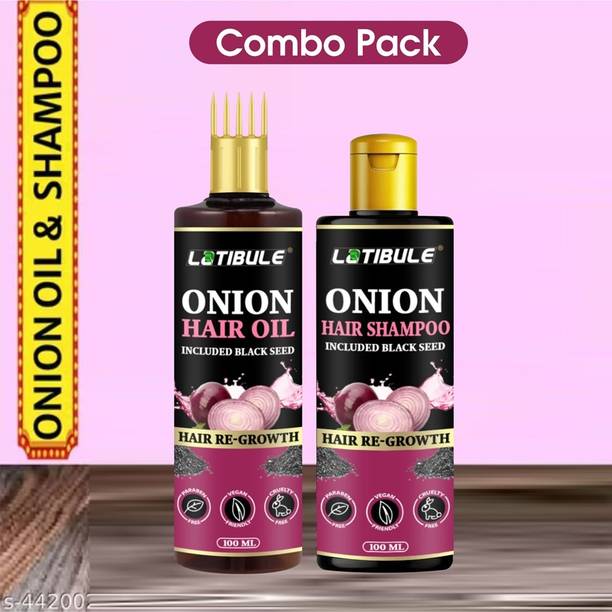 Latibule Scalp Nourishing Onion Hair Oil and Strengthening Shampoo