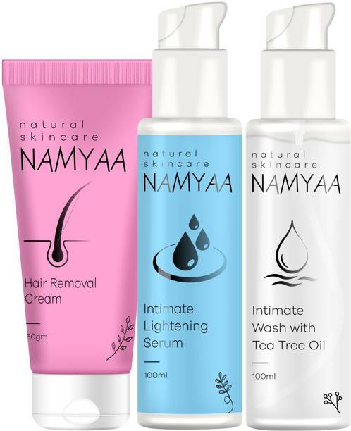 नम्या Intimate Care Kit- Intimate Lightening Serum, Intimate Wash, Bikini Line Hair Removal Cream