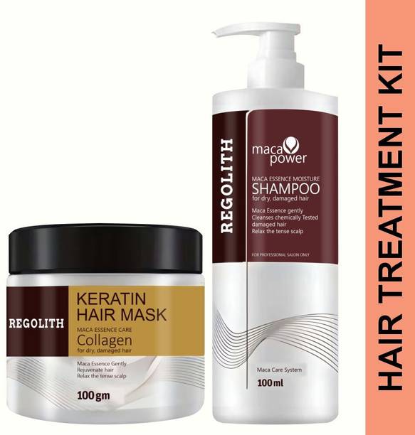 Regolith Premium Hair Spa Treatment Kit - Maca Moisture Shampoo & Keratin Repair Mask